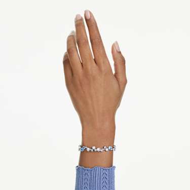 Constella bracelet, Mixed cuts, Blue, Rhodium plated - Swarovski, 5722479