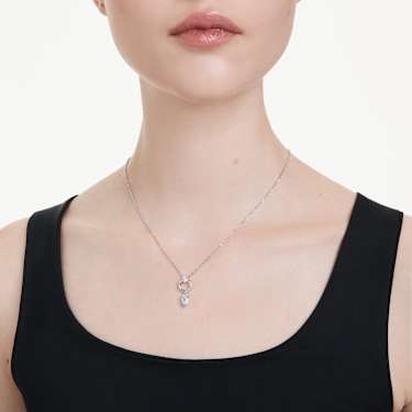 Pendentif Mesmera, Taille poire, Blanc, Métal rhodié - Swarovski, 5723146