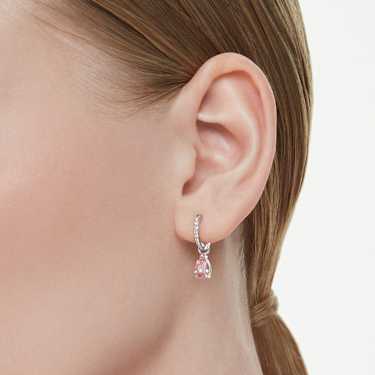 Attract 드롭 이어링, 피어 컷, 핑크, 로듐 플래팅 - Swarovski, 5723566