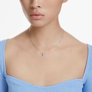 Matrix hanger, Square slijpvorm, Blauw, Rodium toplaag - Swarovski, 5723568