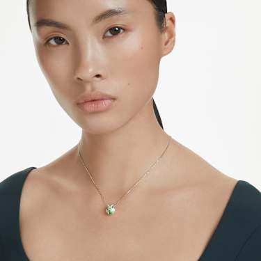 Pendentif Bella V, Taille ronde, Vert, Métal rhodié - Swarovski, 5724285
