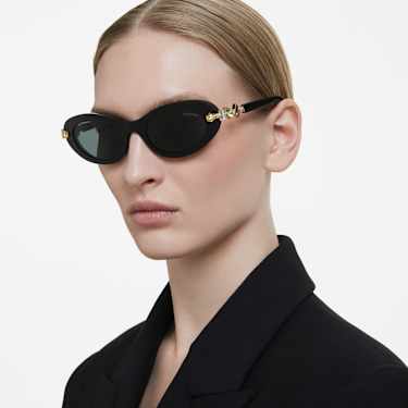 Sunglasses, Oval shape, Black - Swarovski, 5724507