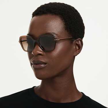 Gafas de sol, Forma cuadrada, Marrones - Swarovski, 5724512