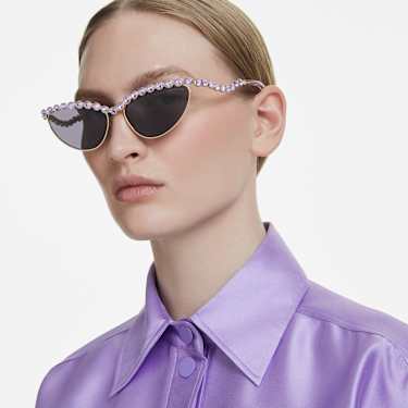 Gafas de sol, Forma de ojo de gato, Moradas - Swarovski, 5724513