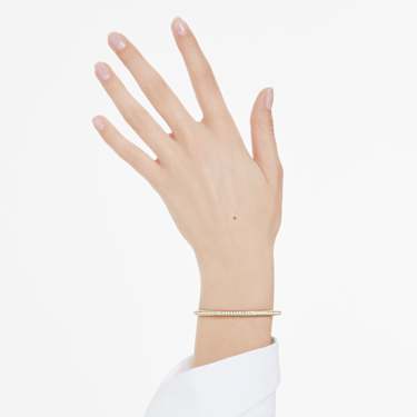 Dextera 手镯, 八边形, 圆形切割, 白色, 金色饰面 - Swarovski, 5724581