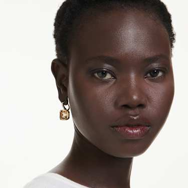 Millenia drop earrings, Mixed cuts, Caramel, Gold-tone plated - Swarovski, 5725744