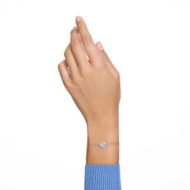 Pulseira Una Angelic, Combinação de lapidações, Branca, Lacado a ródio - Swarovski, 5725802