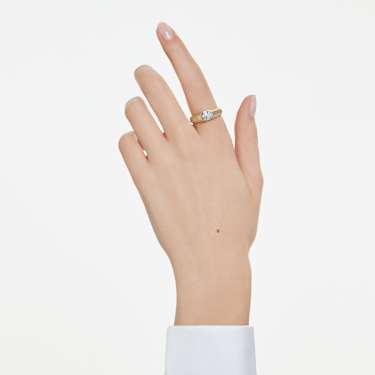 Eternity band ring, Lab-grown diamonds 1.05 ct tw, Octagon shape, 14K yellow gold - Swarovski, 5726465