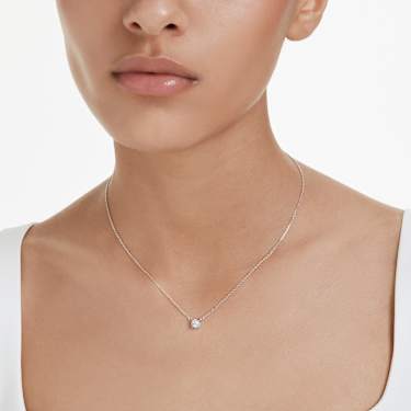 Pandantiv Eternity, Diamante create în laborator 0.5 ct tw, Formă rotundă, Argint veritabil - Swarovski, 5728554