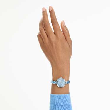 Orologio Matrix bangle, Fabbricato in Svizzera, Bracciale in cristallo, Blu, Acciaio inossidabile - Swarovski, 5730172