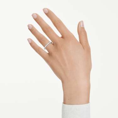 Eternity Bant yüzük, Laboratuvarda üretilmiş elmaslar 0,4 karat toplam ağırlık, Yuvarlak şekil, Saf gümüş - Swarovski, 5731062