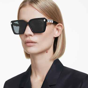 Sunglasses, Square shape, SK6032, Black - Swarovski, 5732335
