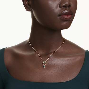 Mesmera medál, Vegyes metszés, Zöld, Aranytónusú bevonattal - Swarovski, 5732484