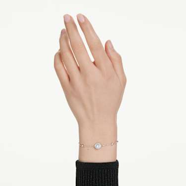 Una Angelic bracelet, Round cut, White, Rhodium plated - Swarovski, 5733196