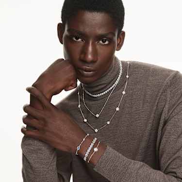 Una Angelic ネックレス, ラウンドカット, ホワイト, ロジウム・プレー