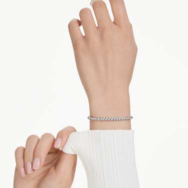 Imber Emily Tennisブレスレット, ラウンドカット, ブラック, ロジウム・プレーティング - Swarovski, 5734238