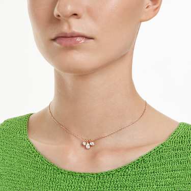 スワロフスキーMesmera ネックレス ミックスカット, ホワイト Mesmera ネックレス, ミックスカット、スキャッターデザイン, ホワイト