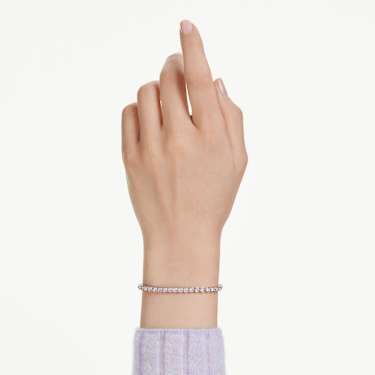 Imber Emily Tennisブレスレット, ラウンドカット, パープル, ロジウム・プレーティング - Swarovski, 5734277