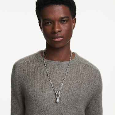 Sublima pendant, Mixed cuts, White, Ruthenium plated - Swarovski, 5735224