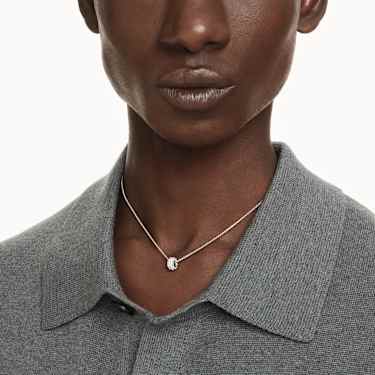Dextera pendant, White, Rhodium plated - Swarovski, 5735414
