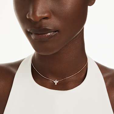 Magic necklace, Angel, White, Rose gold-tone plated - Swarovski, 5735417