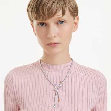 Collar Ariana Grande x Swarovski, Tallas mixtas, Libélula, Multicolor, Baño de rodio - Swarovski, 5737424