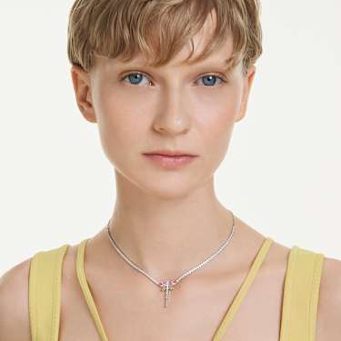 Collana a Y Ariana Grande x Swarovski, Taglio misto, Libellula, Multicolore, Placcato rodio - Swarovski, 5737425