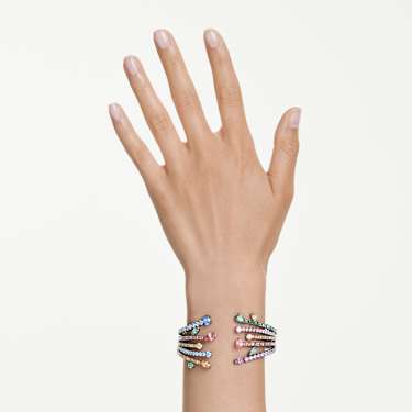 Matrix armband, Verschillende slijpvormen, Boeket, Meerkleurig, Ruthenium toplaag - Swarovski, 5737431