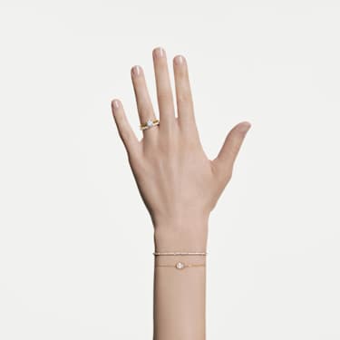 Octagon bracelet, Lab-grown diamonds 0.5 ct tw, Octagon shape, 14K yellow gold - Swarovski, 5737564