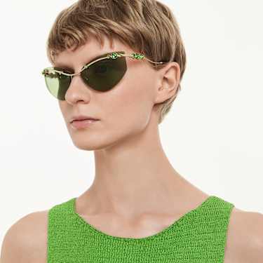 Sunglasses, Cat-eye shape, SK7039, Gold tone - Swarovski, 5738134
