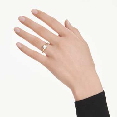 Eternity Ring mit Kesselfassung, Im Labor gezüchtete Diamanten 3,0 ct tw, Achteckform, 18K Gelbgold - Swarovski, 5739870