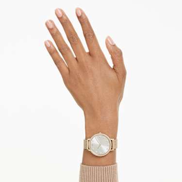 Clarica ウォッチ, スイス製, メタルブレスレット, ゴールド系