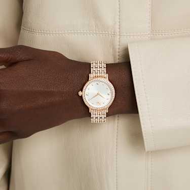 Imber watch, Swiss Made, Metal bracelet, Rose gold tone, Rose gold-tone finish - Swarovski, 5741227