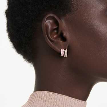 Connexus hoop earrings, Mixed cuts, Pink, Rose gold-tone plated - Swarovski, 5741333