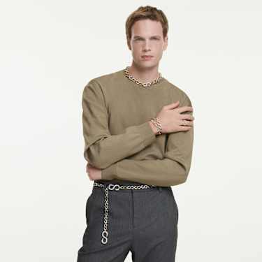 Βραχιόλι Dextera, Στρογγυλή κοπή, Κούμπωμα με πίρο, Λευκό, Φινίρισμα από διάφορα μέταλλα - Swarovski, 5741797