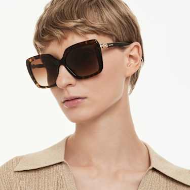Sunglasses, Square shape, SK6049, Brown - Swarovski, 5741967
