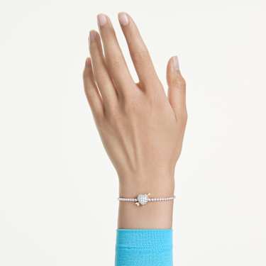 Braccialetto Idyllia, Taglio misto, Cuore con freccia, Bianco, Placcato rodio - Swarovski, 5742022
