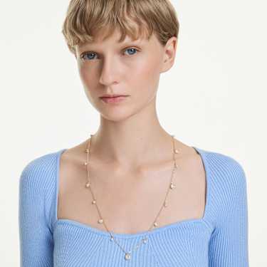 Collar Una Angelic, Perla de cristal, Talla redonda, Blanco, Acabado en oro de 18 quilates - Swarovski, 5742380