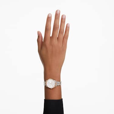 Ceas Attract, Fabricat în Elveția, Brățară de metal, Nuanță roz-aurie, Finisaj în nuanță roz-aurie - Swarovski, 5742477