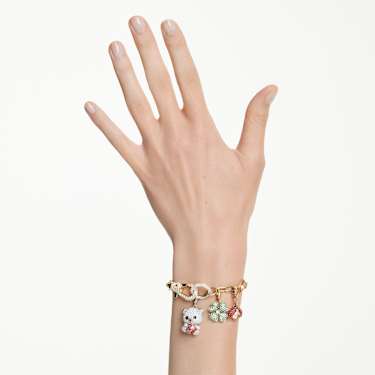 Zapestnica Idyllia, Mešani rezi, Mešani motivi, Večbarvna, V videzu 18-karatnega zlata - Swarovski, 5742683