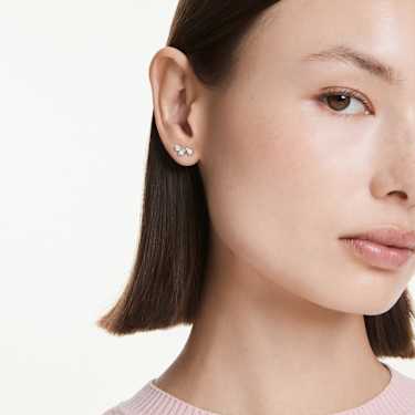 Galaxy 耳釘, 總重 0.5 克拉培育鑽石，混合形狀, 銀 - Swarovski, 5743357
