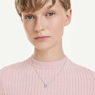 Symbolica Anhänger, Rundschliff, Pavé, Hufeisen, Blau, Rhodiniert - Swarovski, 5746562