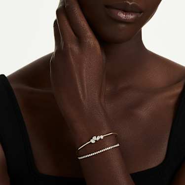 Mesmera Armband, Verschiedene Schliffe, Weiß, 18K goldbeschichtet - Swarovski, 5747953
