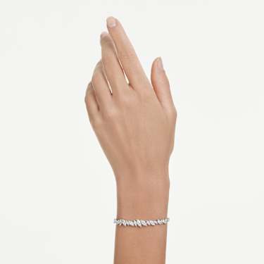 Mesmera 브레이슬릿, 마퀴즈 컷, 화이트, 로듐 플래팅 - Swarovski, 5748650