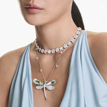 Ariana Grande x Swarovski nyaklánc, Körmetszéses, Virág, Fehér, Ródium bevonattal - Swarovski, 5749179