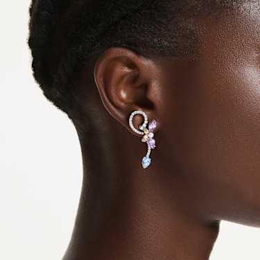 Ariana Grande x Swarovski Örhängen med ear jacket, Blandade slipningar, Trollslända, blomma, Flerfärgade, Rodiumpläterad - Swarovski, 5749190