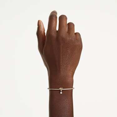 Bracelet-jonc Lifelong, Taille ronde, Cœur, Blanc, Placage de ton or - Swarovski, 5749269