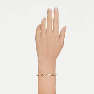 Mesmera Bileklik, Karışık kesimler, Beyaz, 18k altın rengi yüzey - Swarovski, 5750440