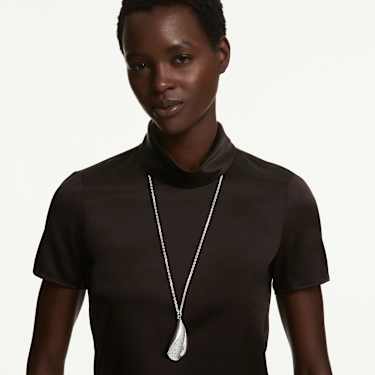 Collier Swarovski Classica, Pièce d’exception, Taille ronde, Blanc, Argent 925 - Swarovski, 5751254