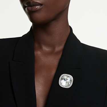 Una Angelic pendant and brooch, Cushion cut, White, Mixed Plating - Swarovski, 5751324